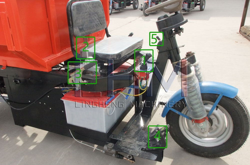 Detailed Part of Cargo Electric Tricycle